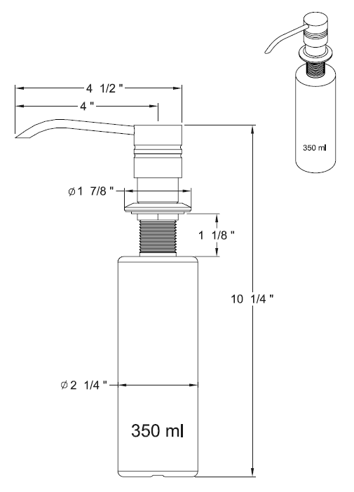 Decorative kitchen soap dispensers