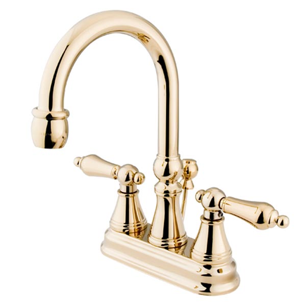 Polished Brass two handle bathroom faucet