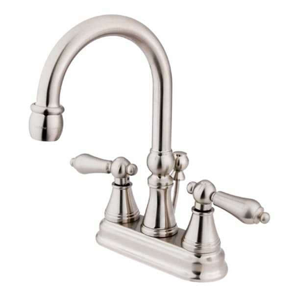 Satin Nickel two handle bathroom faucet