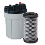 Slim line undercounter filter
