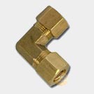 Brass compression elbow