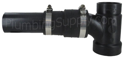 trap adapter installed on Copper pipe example