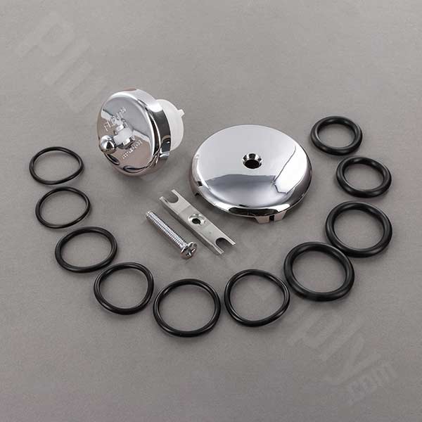 Tub Drain Strainer Trim Kit with Drain Body - Polished Chrome