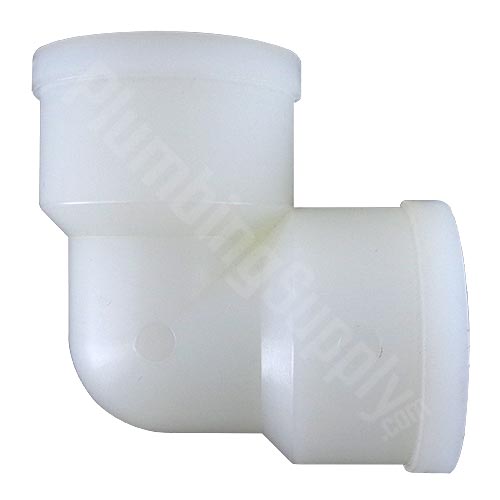 White nylon 90-deg elbow