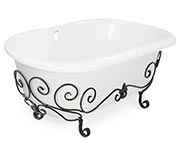 Carmen freestanding double ended tub with handcrafted Nuevo base