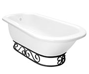 Classic style freestanding acrylic tub with handcrafted Fierro base