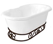 Miguel freestanding double ended tub with hand-forged Fierro base