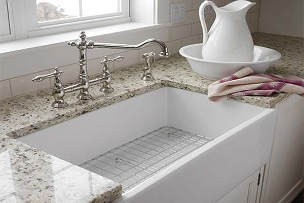 Sturdy fireclay front apron kitchen sink