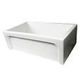 Fireclay single bowl farmer sink by Nantucket - Chatham decorative apron
