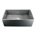Fireclay single bowl farmer sink by Nantucket - large