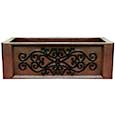 Isabella copper front apron single bowl sink by Soci