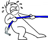 Longer hoses can be heavy and hard to maneuver