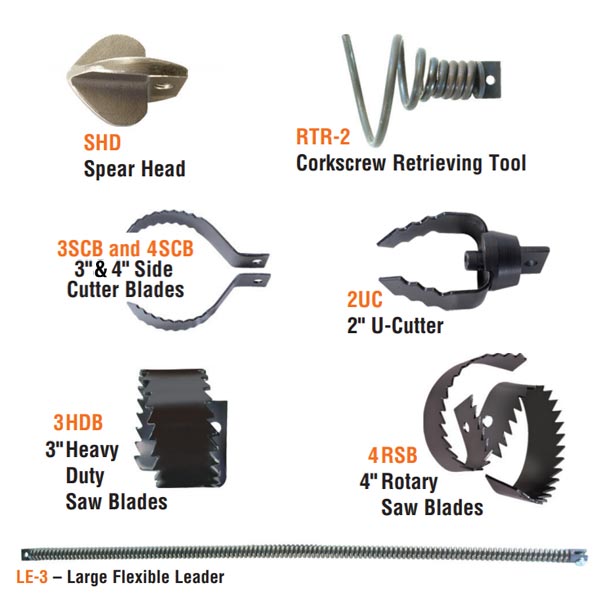 Drain Rooters, clog choppers and cables for large drains