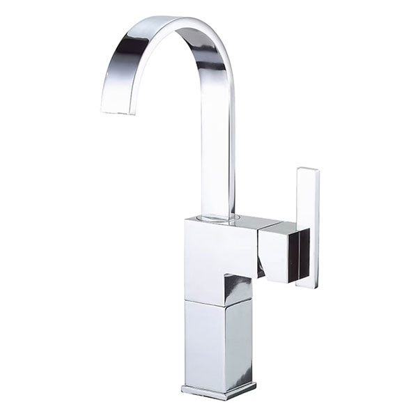 Chrome deck mount vessel filler faucet