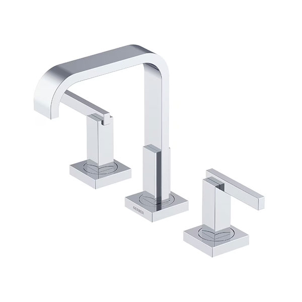 Chrome widespread bathroom faucet
