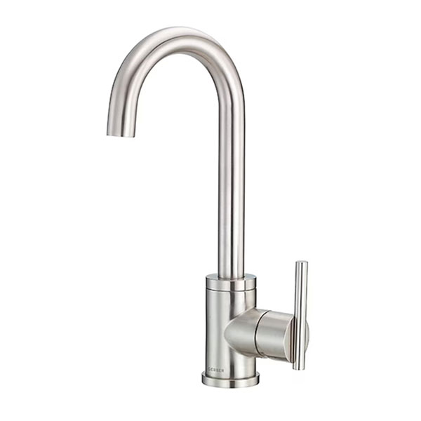 Parma Collection Single Handle Bar Faucet in Stainless Steel Finish
