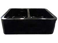 Atlanta natural granite double bowl sink