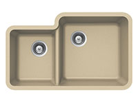 Houzer Quartztone 70/30 offset double bowl undermount sink