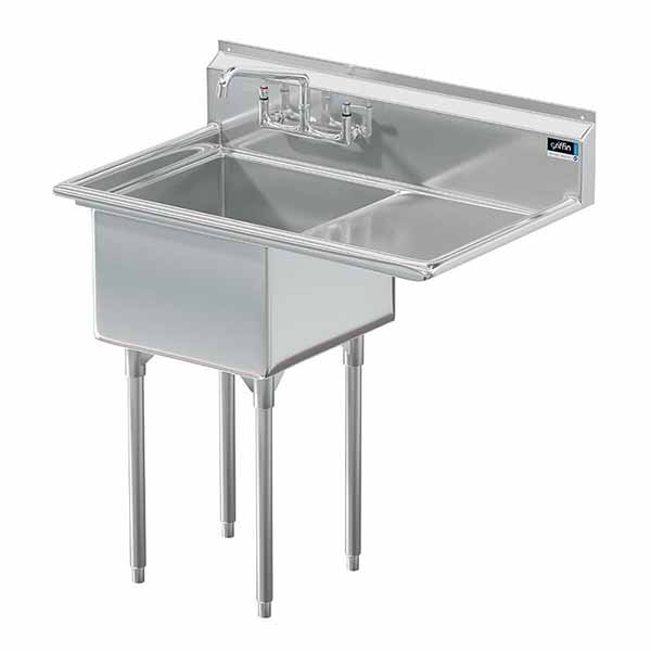 H.D. 14GA Compartment Restaurant Commercial Sink, with Left or