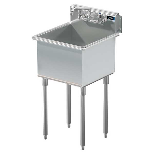 Griffin Stainless Steel Commercial Square Corner Sinks