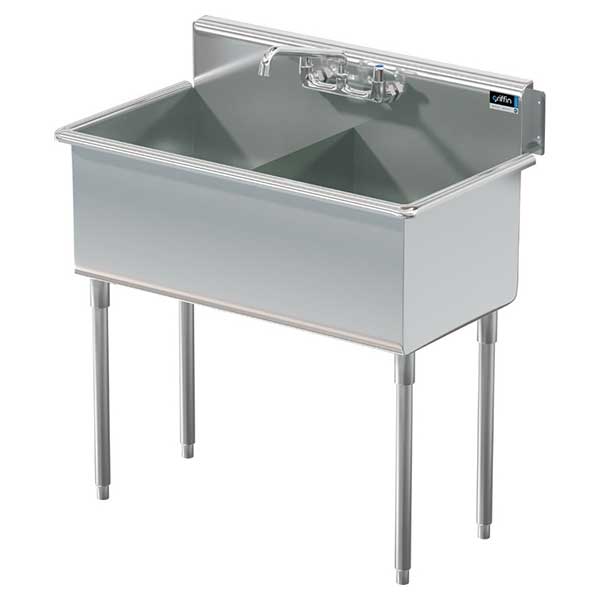 Griffin Stainless Steel Commercial Square Corner Sinks