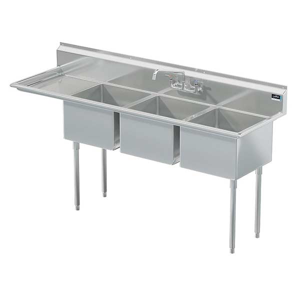 Griffin 3 Bowl Stainless Steel Commercial Kitchen Sinks Are