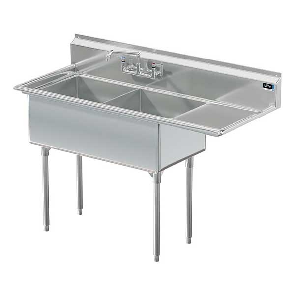 American Made Heavy Duty 14 Gauge Two Bowl Stainless Sinks