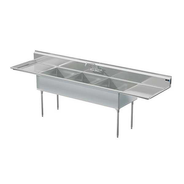 H.D. 14GA Compartment Restaurant Commercial Sink, with Left or