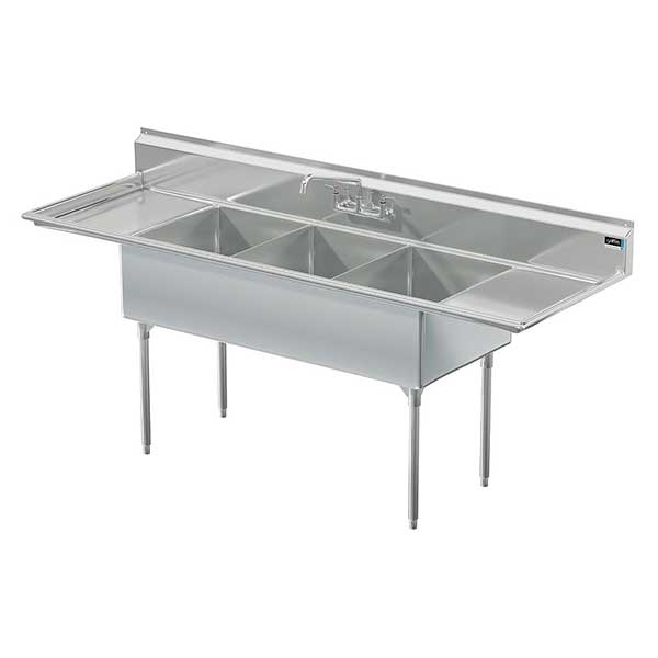 14 Gauge Heavy Duty Triple Bowl Stainless Steel Kitchen Sinks