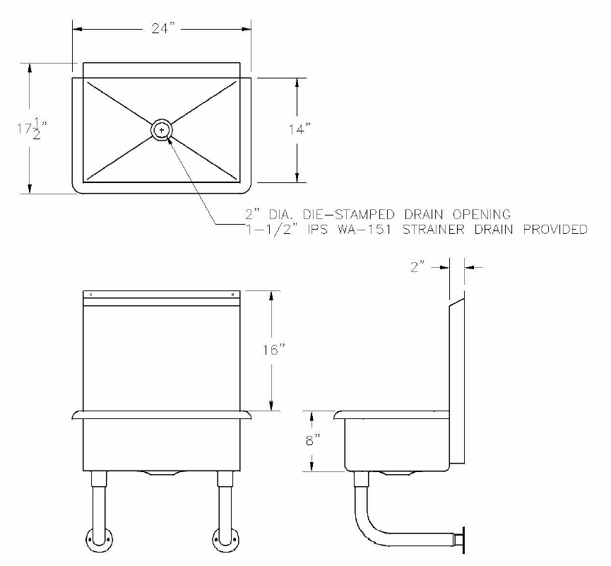 Stainless steel trough style urinals by Griffin