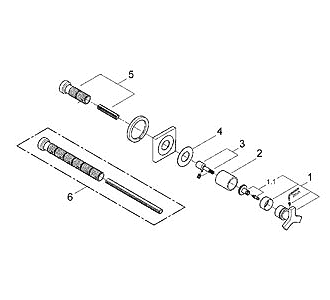 Grohe Allure 19.423 shower volume control diagram