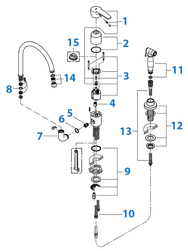 Repair Parts For Grohe Kitchen Faucets