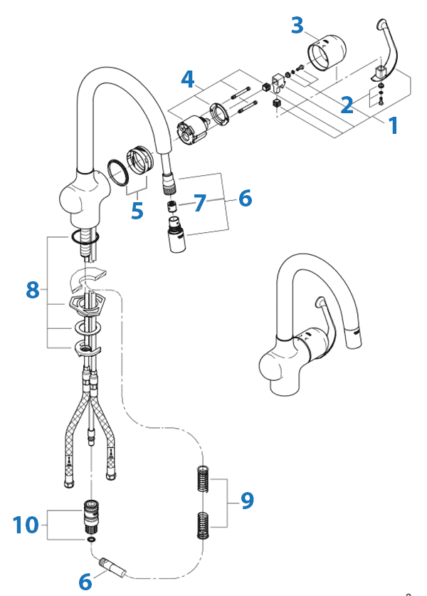 Repair Parts For Grohe Kitchen Faucets