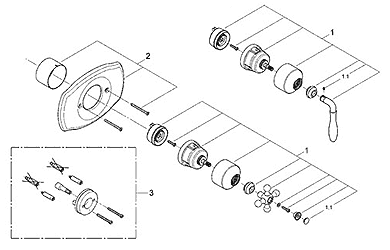 Grohe Seabury pressure balance valve parts breakdown