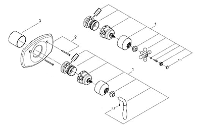 Grohe Seabury thermostat valve parts breakdown