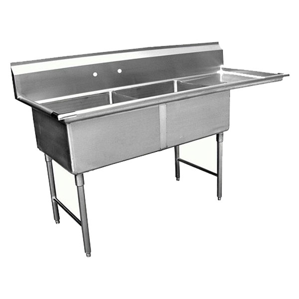 GSW double bowl sink w/ right drainboard