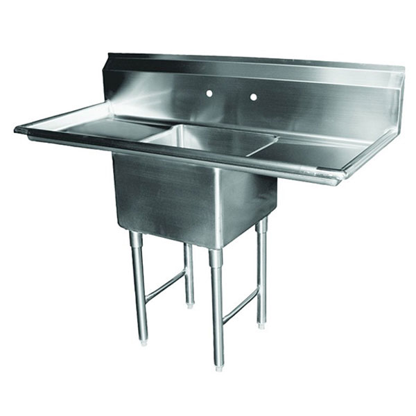 GSW single bowl sinks w/ 2 drain boards