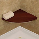 Corner mounted shower seat by HealthCraft