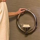 Soap dish dual purpose grab bar by HealthCraft