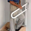 Angled stairway rail system by HealthCraft