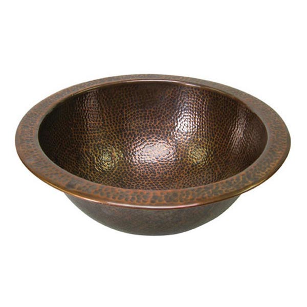 Hammerwerks Sinks Copper And Pewter Hammered Bathroom Small Round Copper Sink