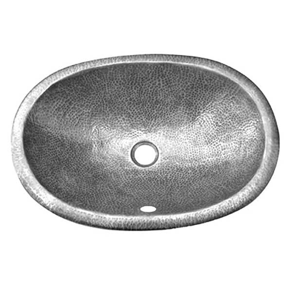 Hammerwerks Sinks Copper And Pewter Hammered Bathroom Rous Pewter Finish