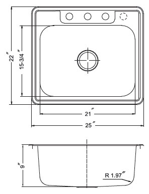 Houzer Stainless Steel Drop In Kitchen Sinks