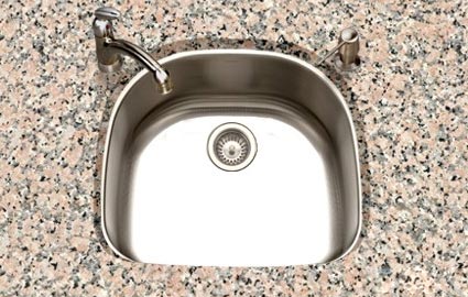 Houzer Nouvelle Undermount Single Bowl Kitchen Sink Stainless Steel, NOG-4150