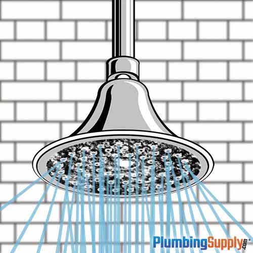 Dirty shower head with mineral buildup