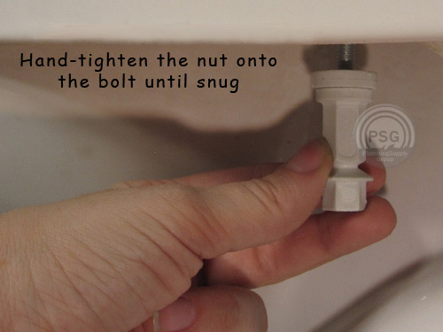 easy clean toilet seat installation step three