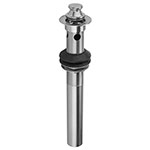 Lift and turn bathroom sink drain