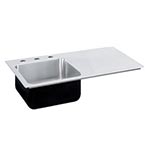 Dual drainboard kitchen sink