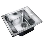 Stainless steel washboard sink
