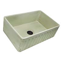 Nantucket shabby chic single bowl fireclay kitchen sink